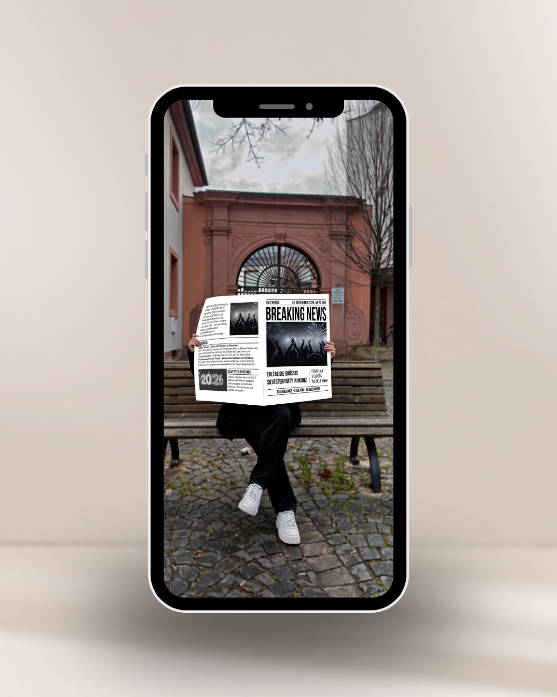 Silvester Party Zeitungs-Mockup