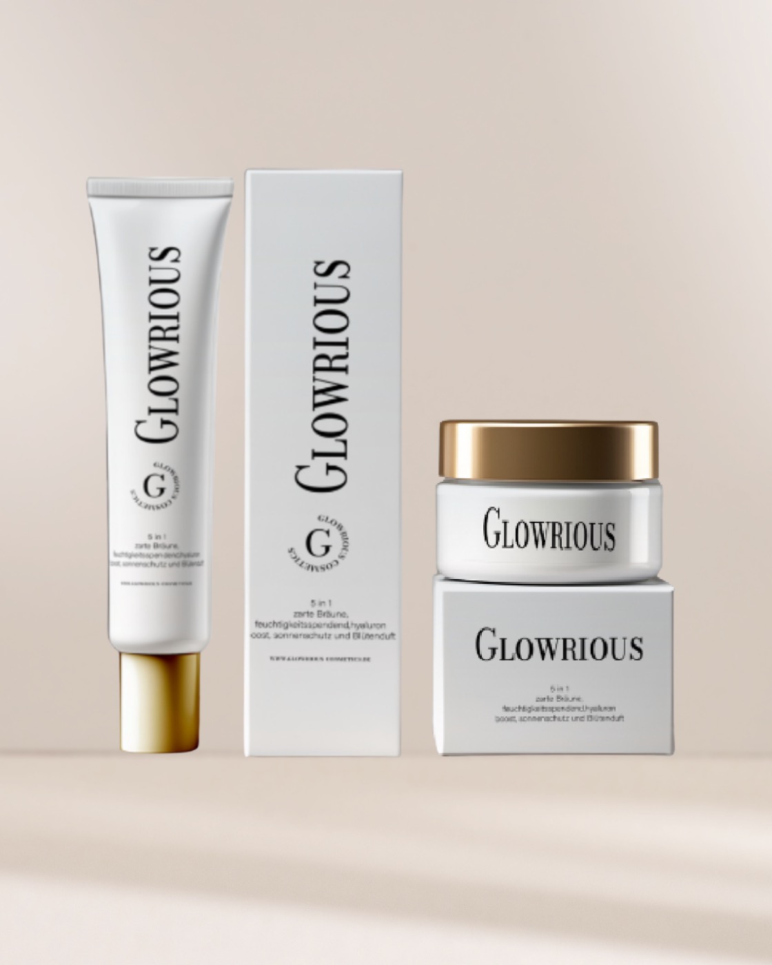 Glowrious Cosmetics Website-Mockup