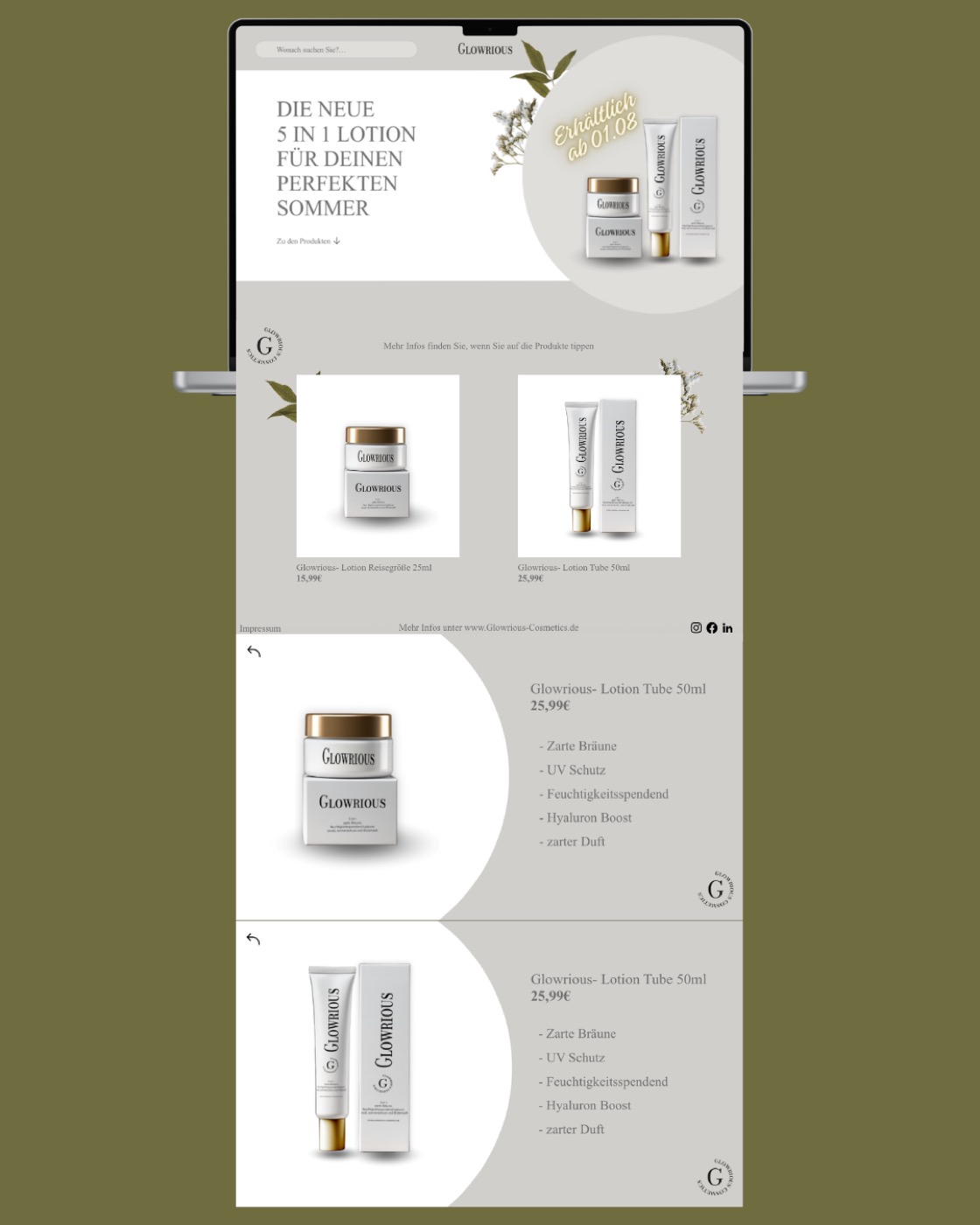 Glowrious Cosmetics Werbeplakat